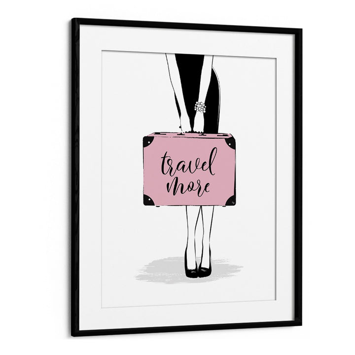 Stylish TRAVEL MORE, FASHION POSTERS by Martina, featuring a chic design that inspires wanderlust and elegance.