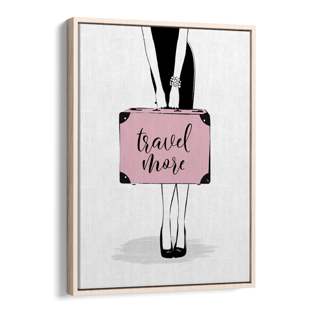 Stylish TRAVEL MORE fashion poster by Martina, showcasing elegance and wanderlust in a chic design. Perfect for décor.