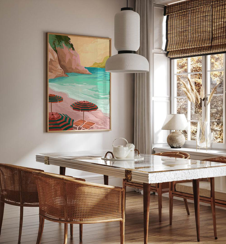 Transform your space with TROPICAL HOLIDAY, LANDSCAPE PAINTINGS by Goed Blauw, evoking serene tropical vibes.