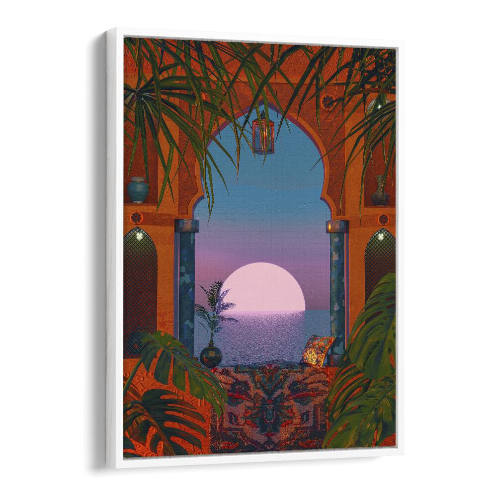 Vibrant Tropical Portal by Cosmo Zach, stunning surreal art prints enhancing your space with dreamlike creativity.