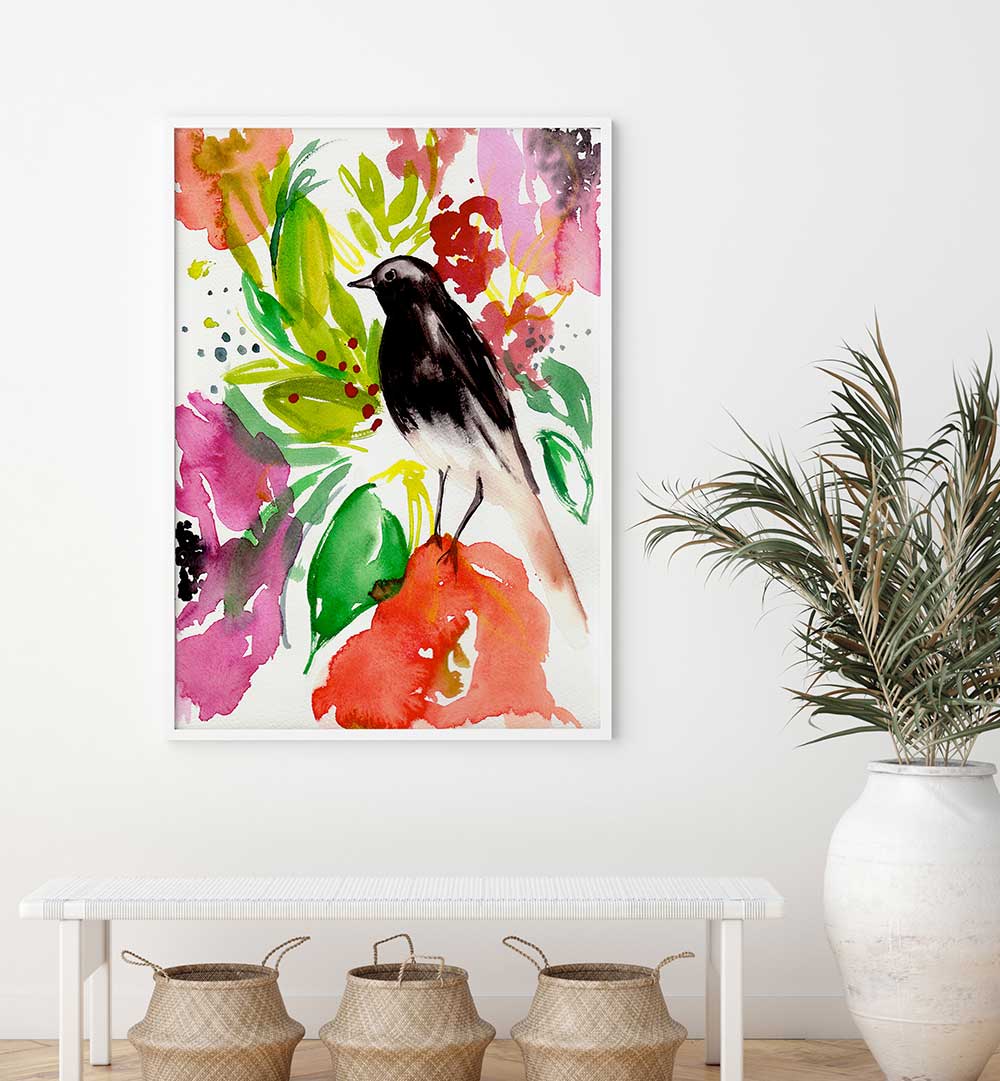 TROPICAL VACATION , FLORAL FLOWER PAINTINGS