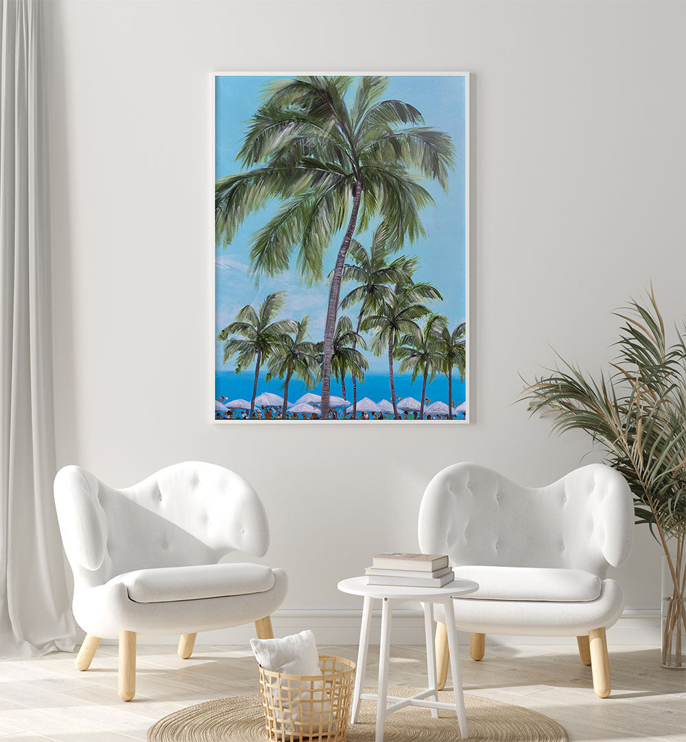 Stunning TROPICAL PALM TREES II , FLORAL FLOWER PAINTINGS artwork adds a vibrant touch to any living space.