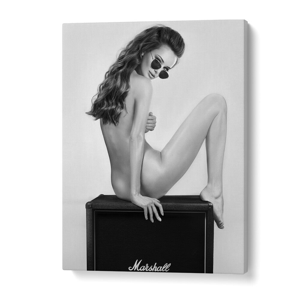 Stylish nude art print "Turn Me On The Road" by David Drake, perfect for fashion and photography enthusiasts.