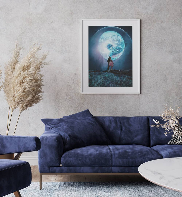 Stunning TWO MILLION YEARS, SURREAL ART PRINTS by Frank Moth, blending reality and imagination in a captivating scene.