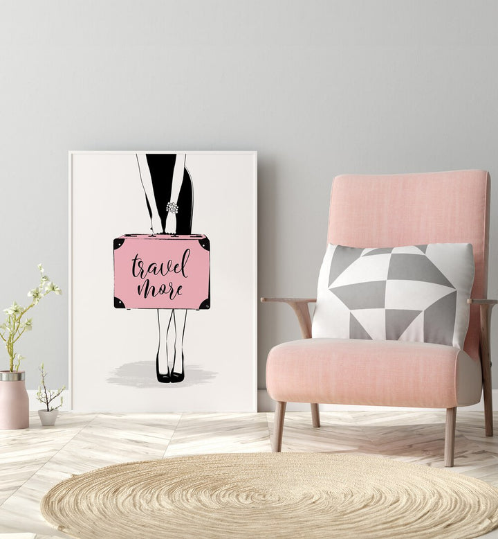 Stylish TRAVEL MORE, FASHION POSTERS by Martina enhance any space with elegance and wanderlust. Perfect for fashion lovers!