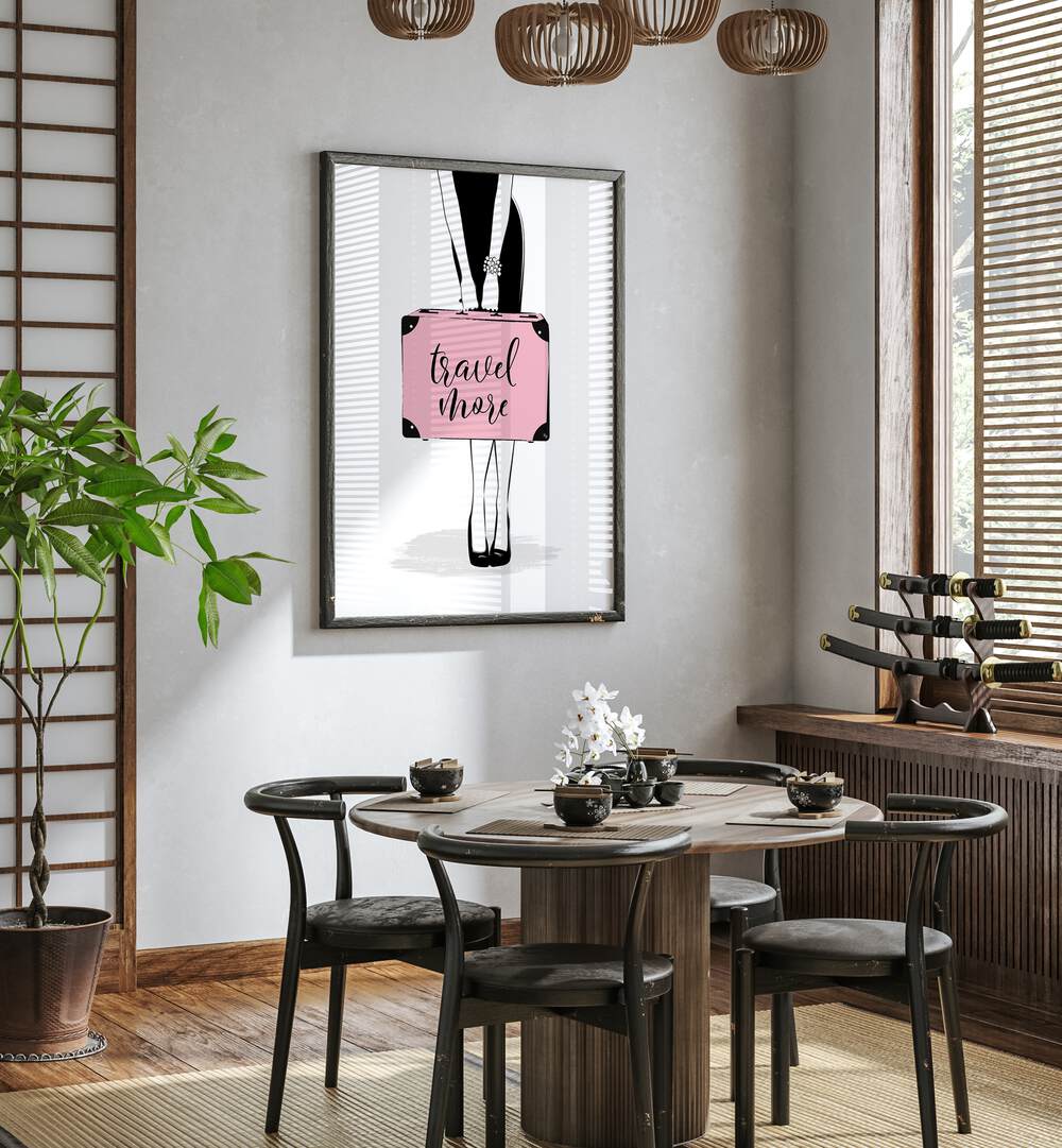 Stylish TRAVEL MORE, FASHION POSTERS by Martina, perfect for adding elegance to your home decor.