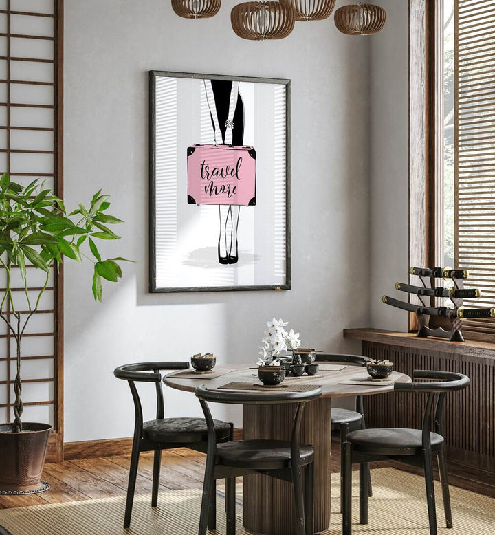 Stylish TRAVEL MORE, FASHION POSTERS by Martina, perfect for adding elegance to your home decor.