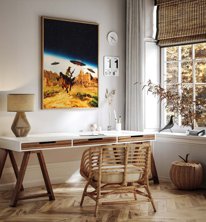 Transform your space with UFO SPACE, SURREAL ART PRINTS showcasing captivating surrealism by Taudalpoi.