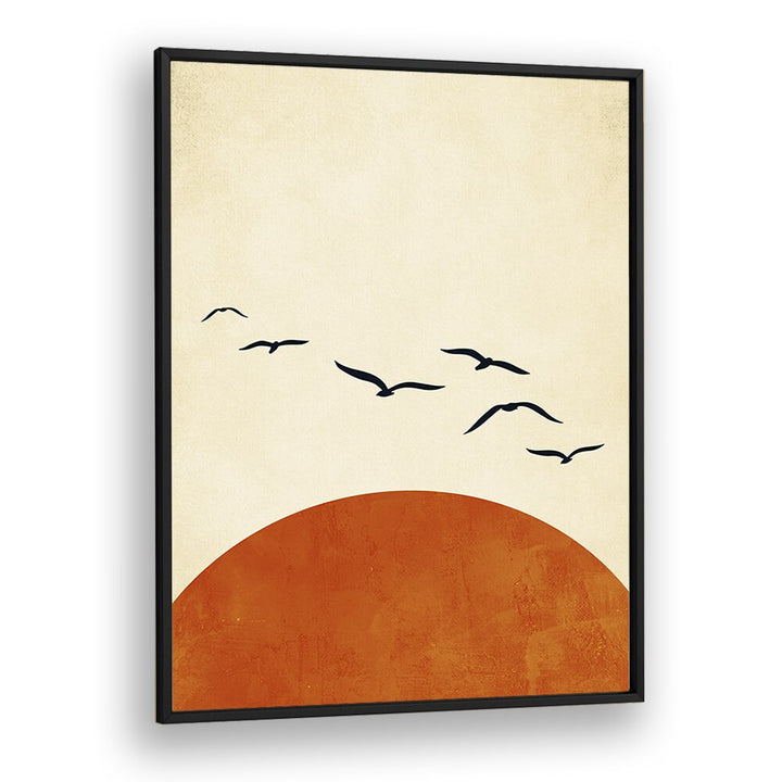 Elegant "Up and Away, Landscape Paintings" art print featuring minimalist design and warm hues for modern decor.