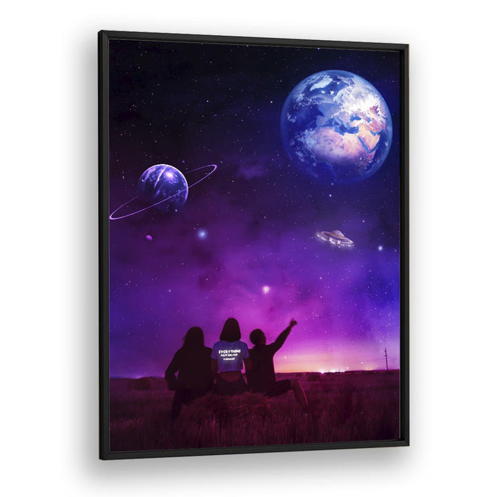 Explore the cosmos with UFO, SURREAL ART PRINTS by Ritvik Takkar, showcasing a mesmerizing interstellar scene.
