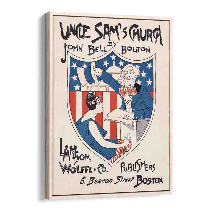 Uncle Sams Church 1895 By Ethel Reed Vintage Paintings in Gallery Wrap