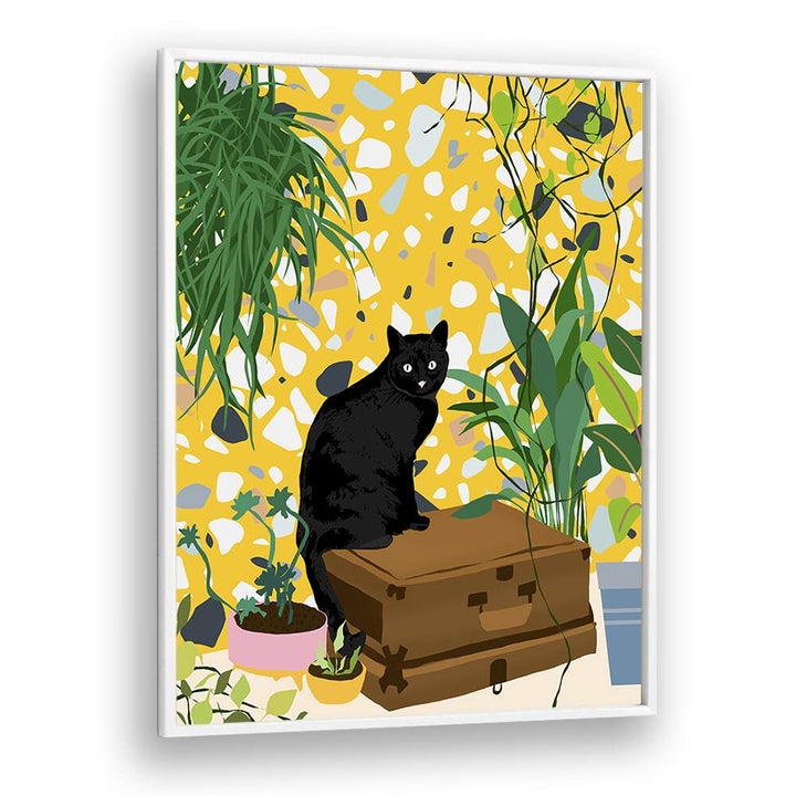 Vibrant URBAN JUNGLE CAT, ANIMAL PAINTINGS by Uma Gokhale add lively charm to your space with urban wildlife artistry.