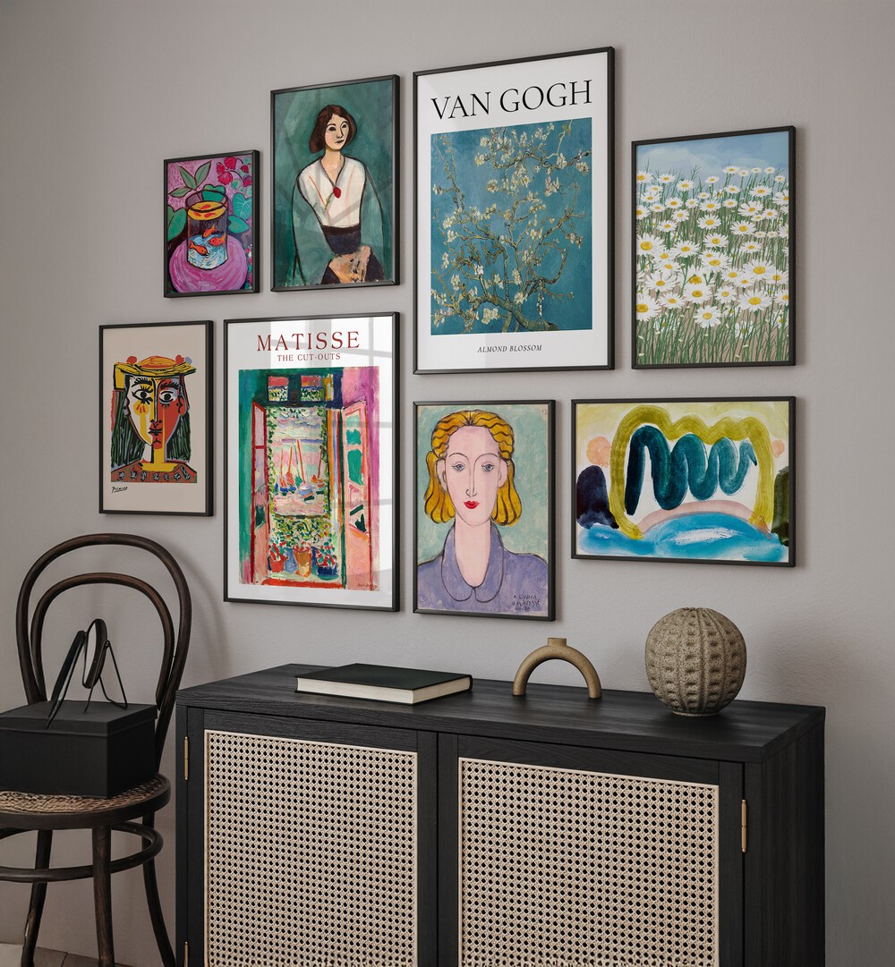 Elevate your space with the VAN GOGH SET GALLERY WALL, GALLERY WALLS showcasing iconic art pieces.