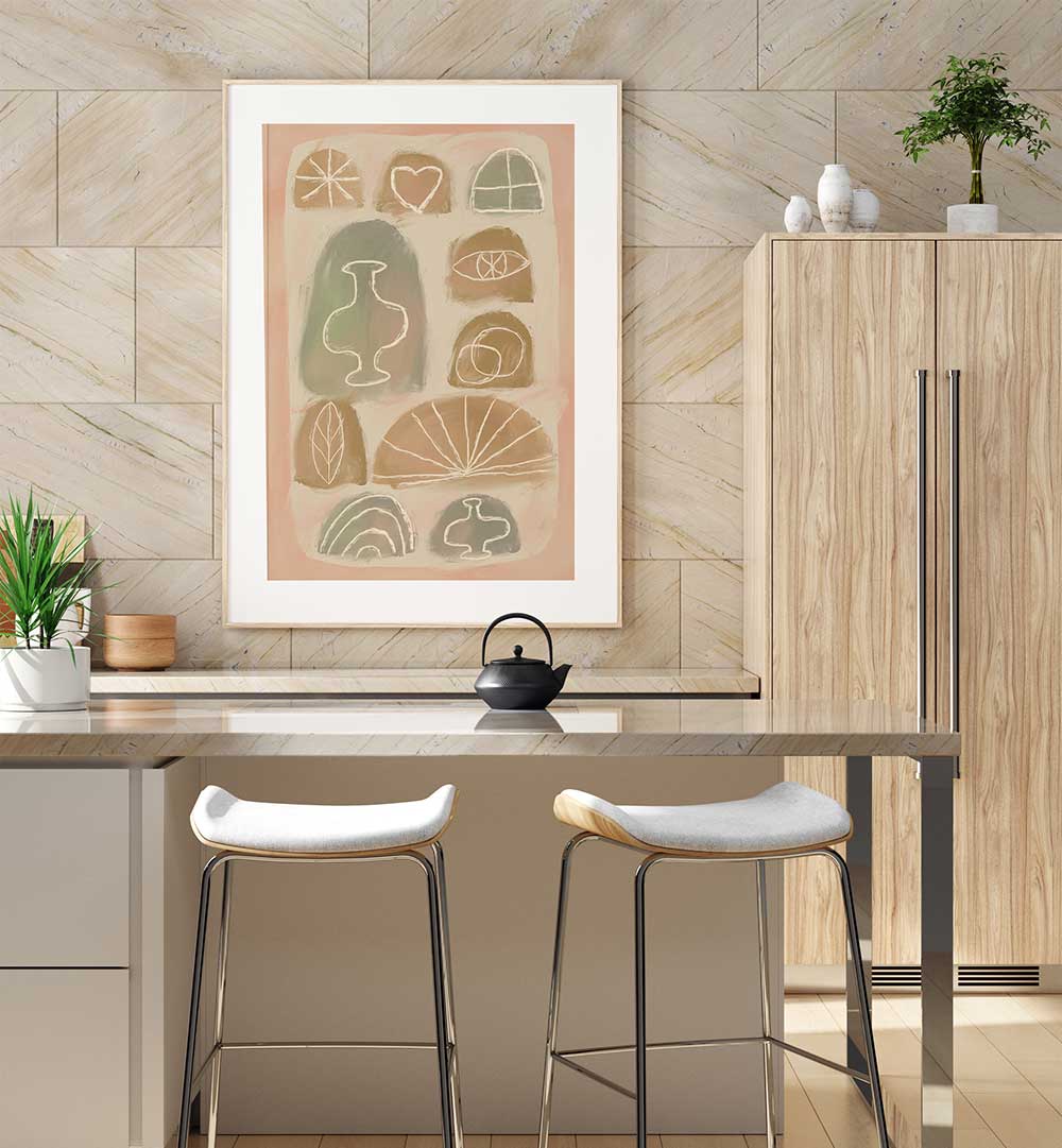 VASE LOVE , BOHO ART PAINTINGS