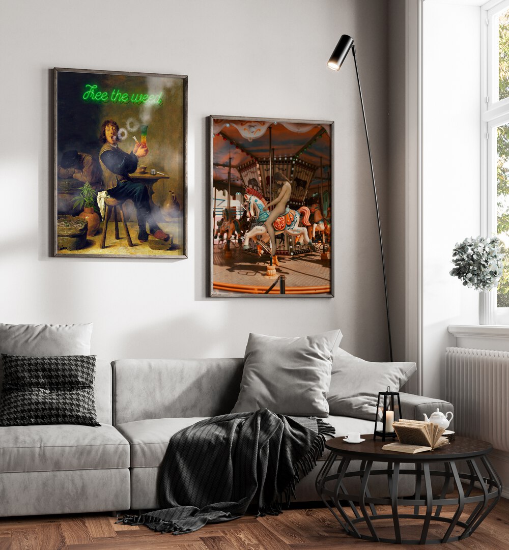 Stylish living room featuring THE ROYAL GAMBLE GALLERY WALL, GALLERY WALLS that elevate your home decor with luxury.