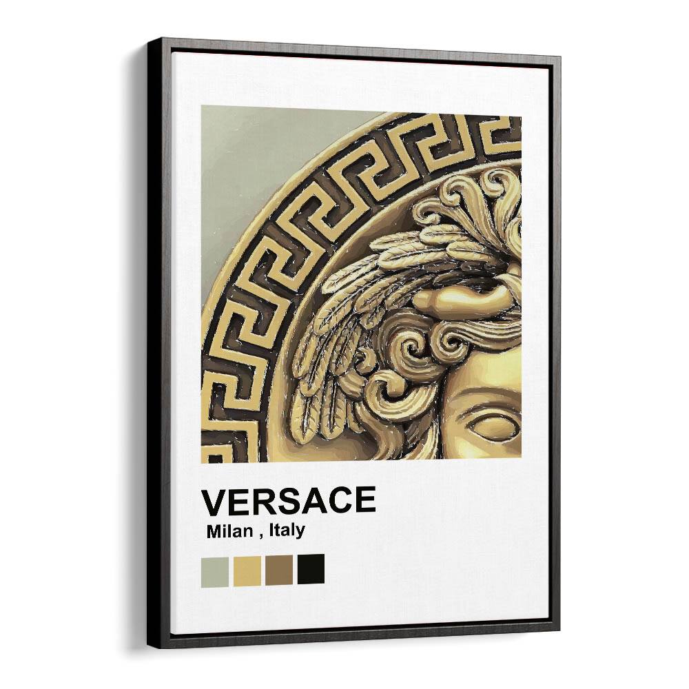 Versace Fashion Art Artwork in Black Floater Frame