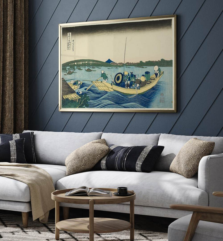 SUNSET OVER THE RYOGOKU BRIDGE  , VINTAGE PAINTINGS