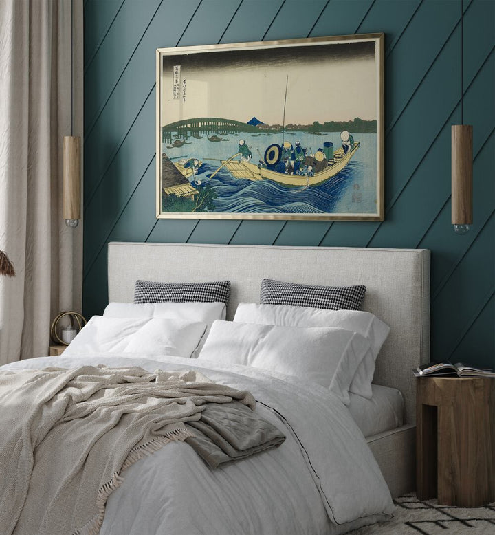 SUNSET OVER THE RYOGOKU BRIDGE  , VINTAGE PAINTINGS