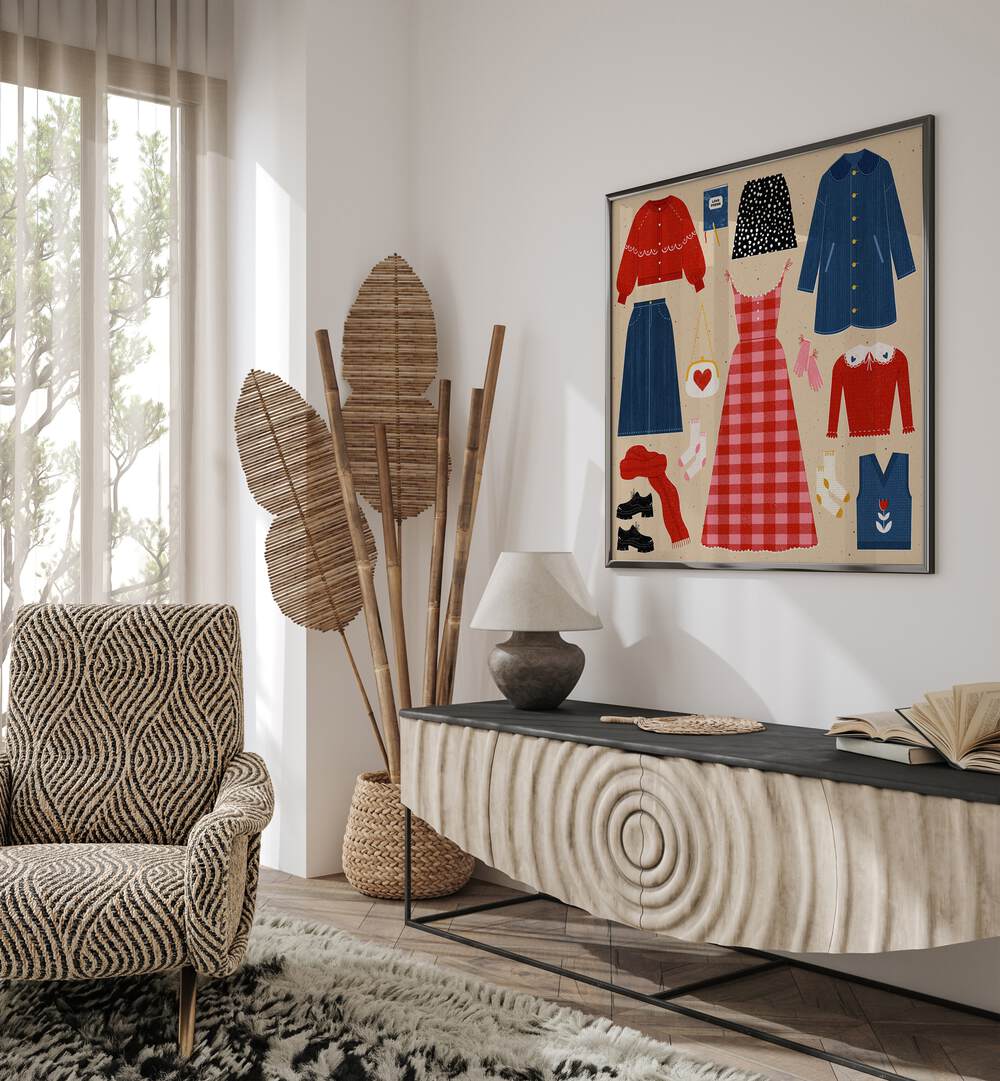 Stylish VALENTINES OUTFITS, FASHION POSTERS by Julia Leister, perfect for adding elegance to your home decor.