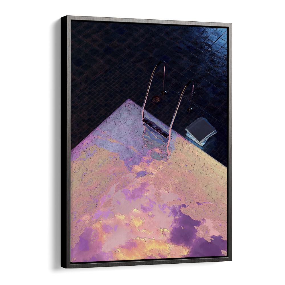 "VAPOR POOL I, SURREAL ART PRINTS by Cosmo Zach showcases a dreamlike pool scene, enhancing your space with surrealism."