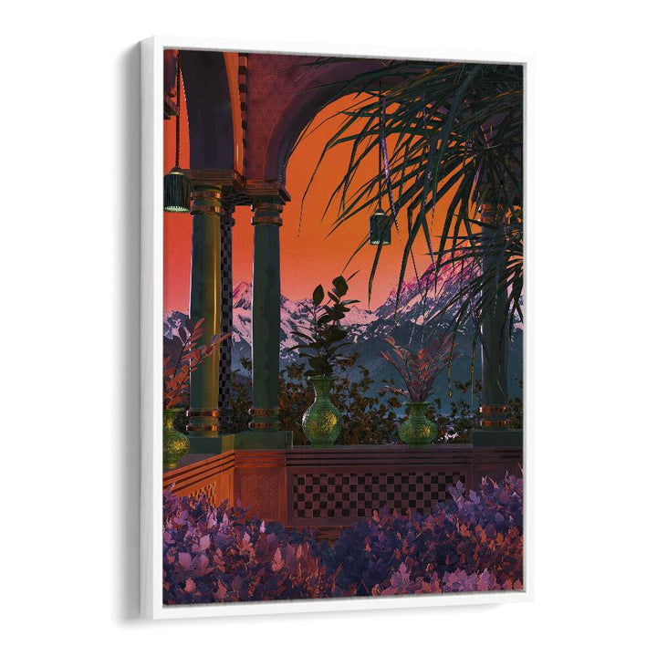VAPOR POOL II, SURREAL ART PRINTS by Cosmo Zach, featuring vibrant colors and dreamy landscapes for your decor.