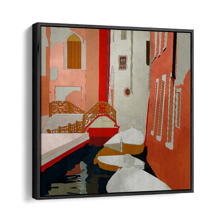 Transform your space with VENEDIG II, LANDSCAPE PAINTINGS by Ana Rut Bre, showcasing vibrant Venetian canals.