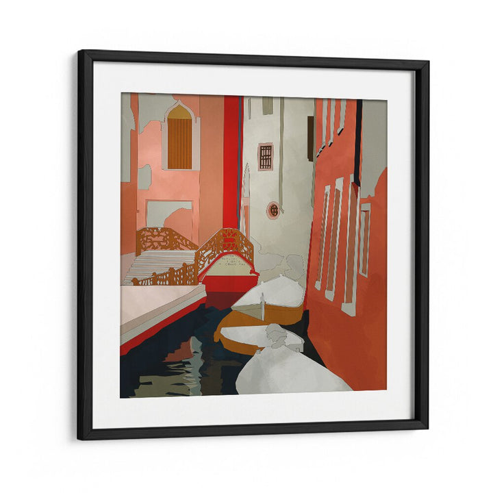 Transform your space with VENEDIG II, LANDSCAPE PAINTINGS by Ana Rut Bre, showcasing a serene canal scene.