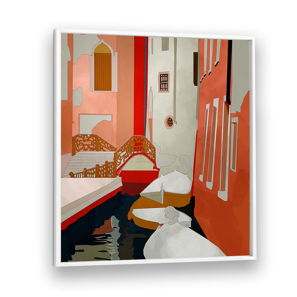 VENEDIG II, LANDSCAPE PAINTINGS showcase vibrant canals and architecture, enhancing your space with Ana Rut Bre's artistry.