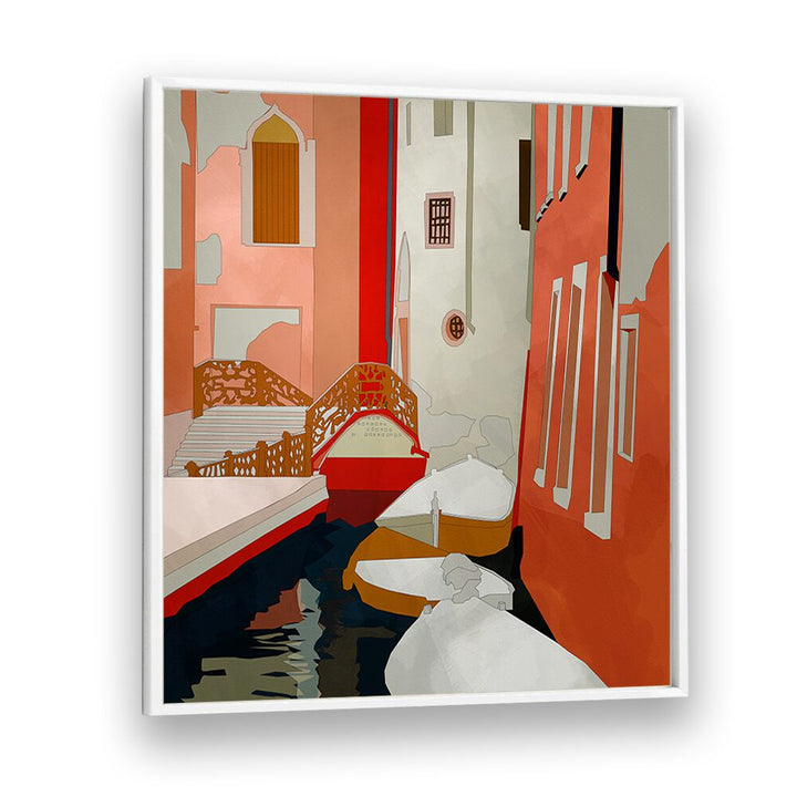 VENEDIG II, LANDSCAPE PAINTINGS showcase vibrant canals and architecture, enhancing your space with Ana Rut Bre's artistry.