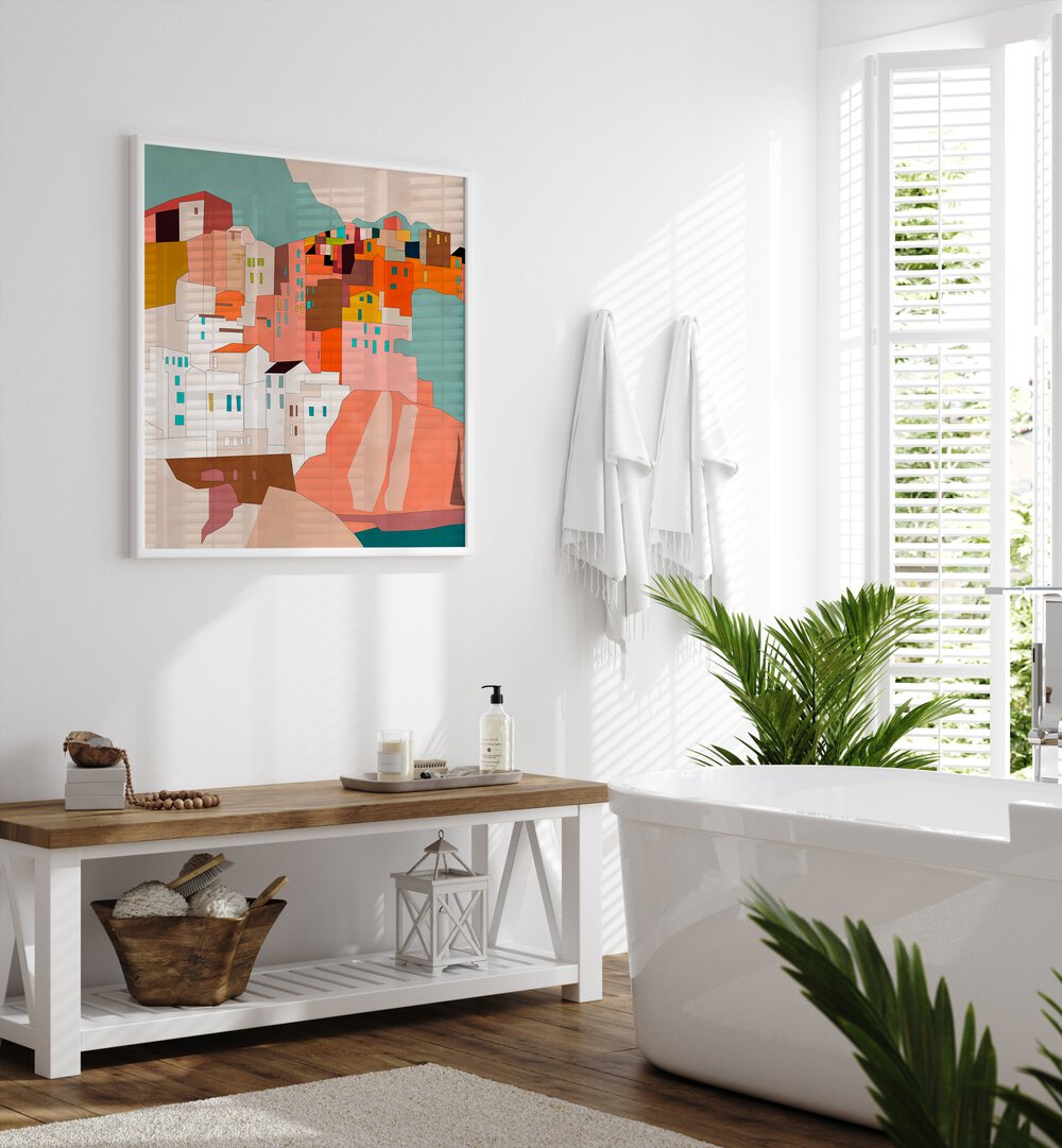 Transform your space with VERNAZA II, LANDSCAPE PAINTINGS by Ana Rut Bre, capturing serene natural beauty.