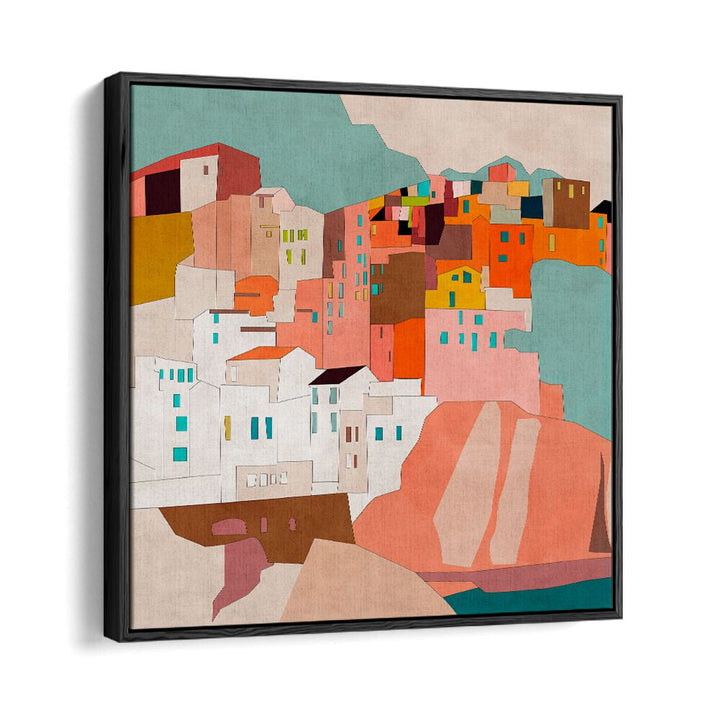 Vibrant VERNAZA II, LANDSCAPE PAINTINGS by Ana Rut Bre, showcasing colorful coastal village scenes. Perfect for decor.