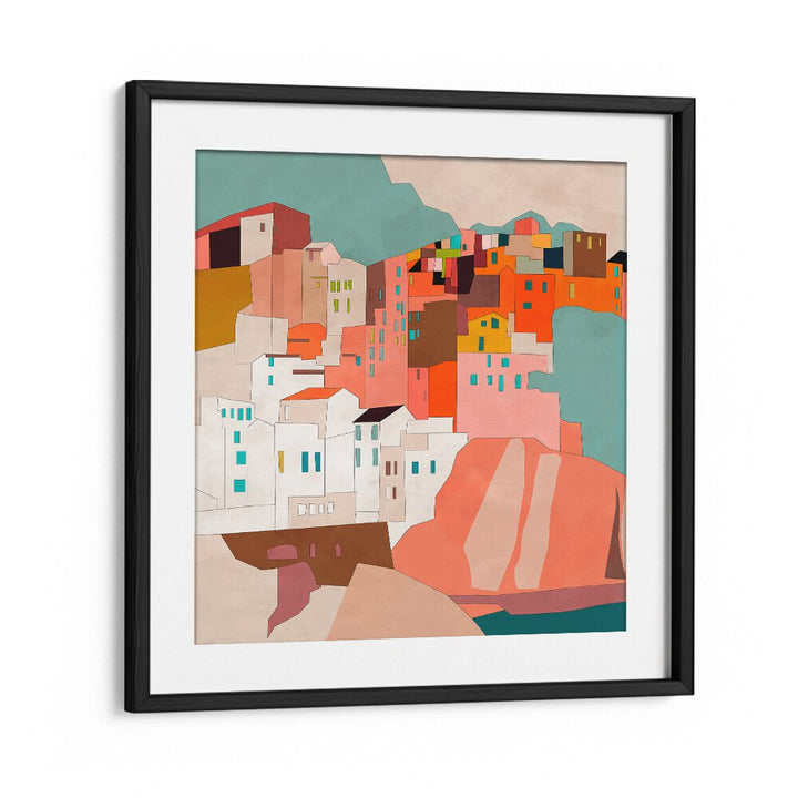 Vibrant VERNAZA II, LANDSCAPE PAINTINGS by Ana Rut Bre, beautifully framed to enhance your decor and inspire serenity.