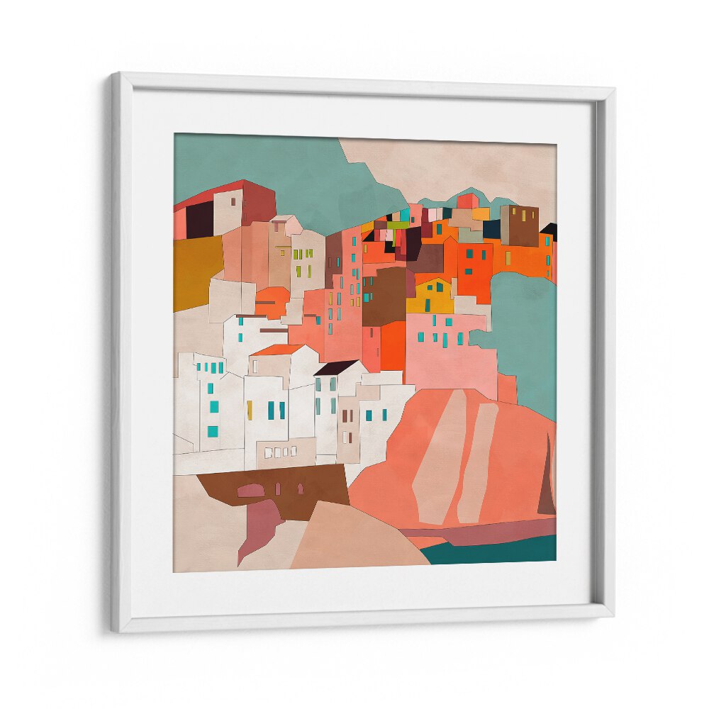Transform your space with VERNAZA II, LANDSCAPE PAINTINGS by Ana Rut Bre, showcasing vibrant coastal scenery.