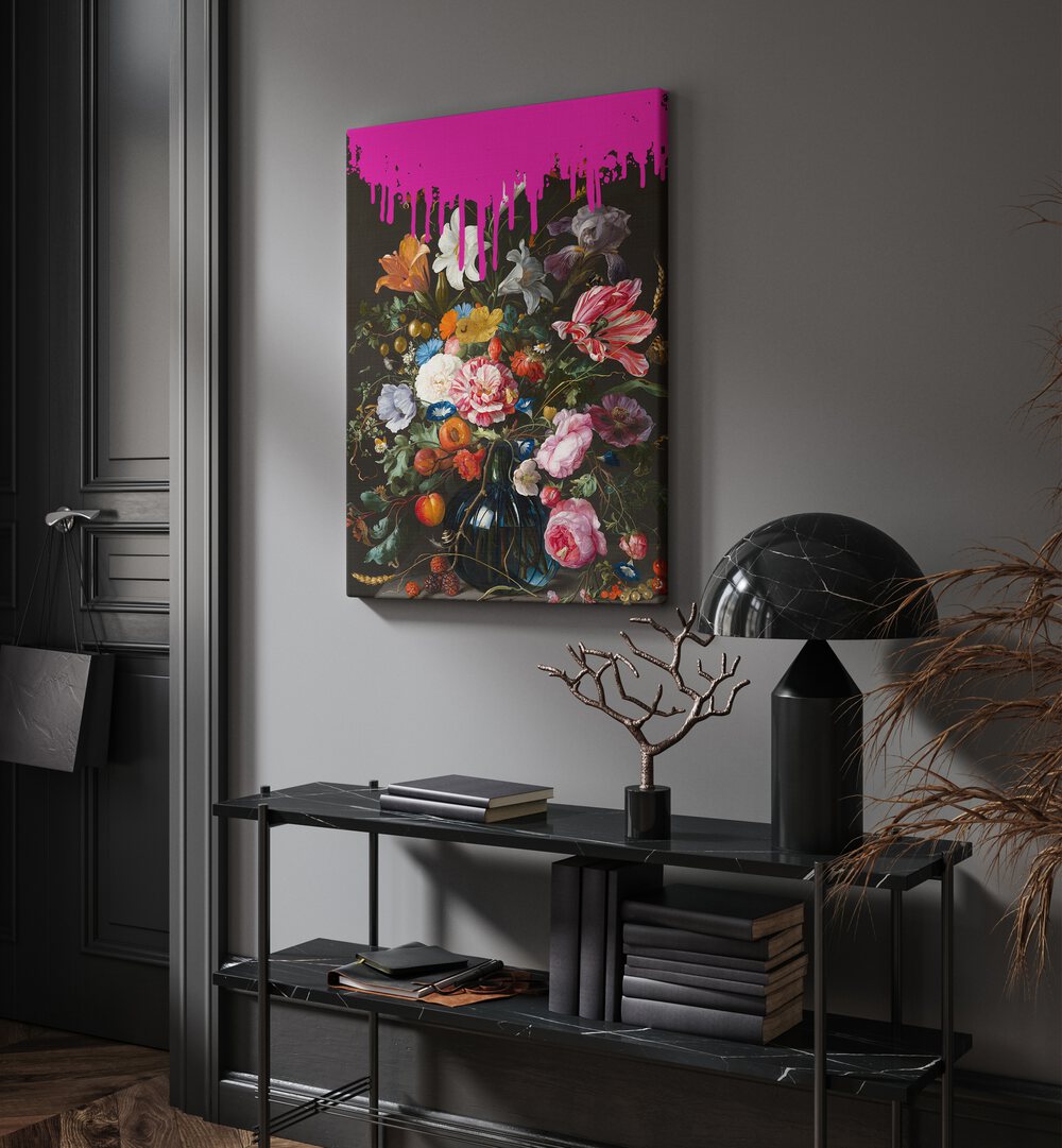 VINTAGE BOTANICAL , ALTERED ART PRINTS featuring a vibrant floral design, perfect for enhancing any space by The Art Concept.