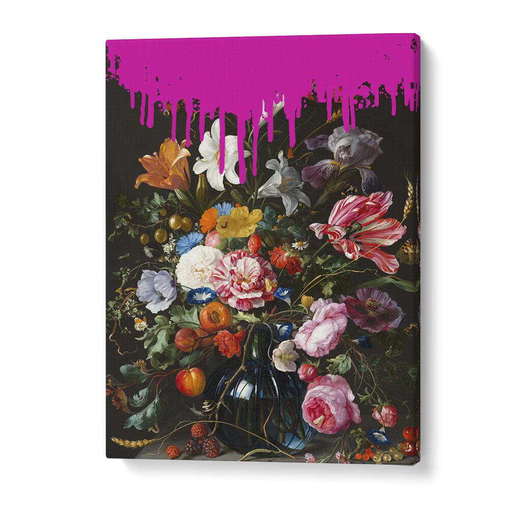 VINTAGE BOTANICAL, ALTERED ART PRINTS by The Art Concept feature vibrant floral designs with a modern twist.