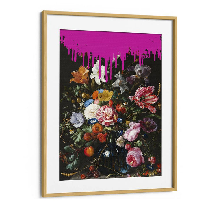 Stunning VINTAGE BOTANICAL, ALTERED ART PRINTS by The Art Concept, featuring vibrant florals in oak wood frame.