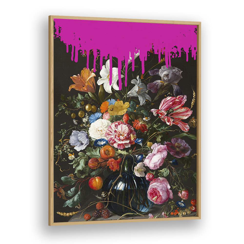 Beautiful VINTAGE BOTANICAL, ALTERED ART PRINTS by The Art Concept featuring vibrant flowers in a stylish frame.