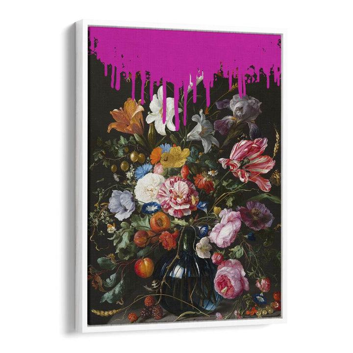Stunning VINTAGE BOTANICAL, ALTERED ART PRINTS by The Art Concept featuring vibrant flowers in a stylish floater frame.