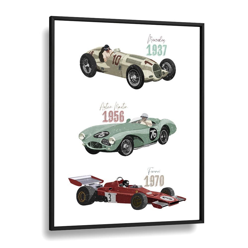 Transform your child's space with Goed Blauw's VINTAGE RACE CARS, KIDS ROOM PAINTINGS showcasing iconic racing cars.