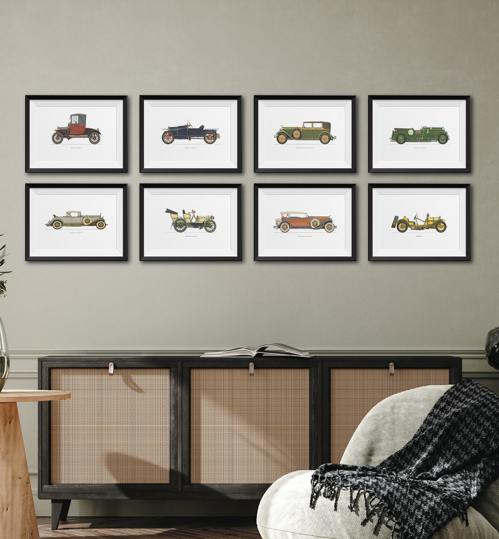 Transform your space with the VINTAGE CAR COLLECTION VOL II GALLERY WALL, GALLERY WALLS showcasing timeless elegance.