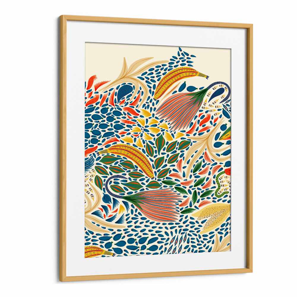VYLDA, FLORAL FLOWER PAINTINGS in a stylish oak frame, adding vibrant nature-inspired beauty to your space.