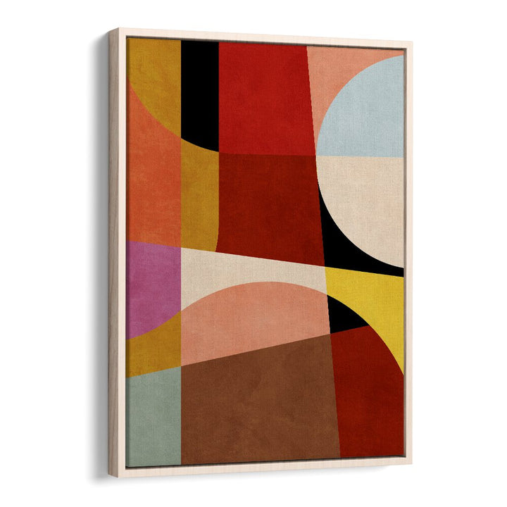 Warm Colors Bauhaus Geometry II, abstract painting showcasing vibrant geometry, perfect for modern decor. Transform your space!
