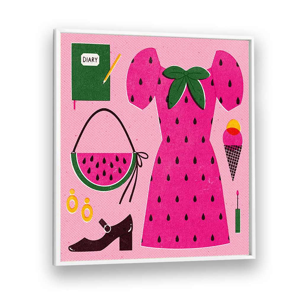 Vibrant WATERMELON, FASHION POSTERS showcase unique art by Julia Leister, perfect for modern decor.