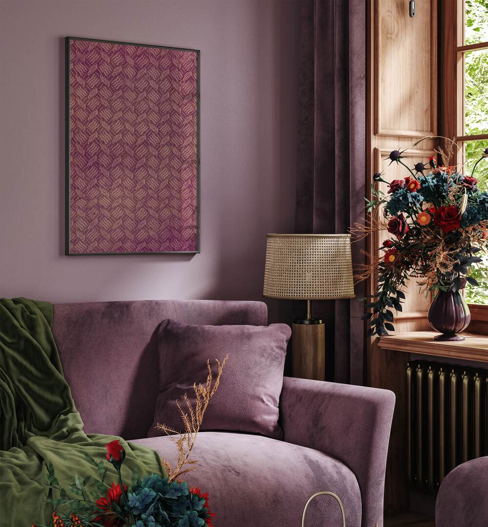 WAVY TRELLIS I, FLORAL FLOWER PAINTINGS enhance your space with Asian Monk's elegant botanical art print.