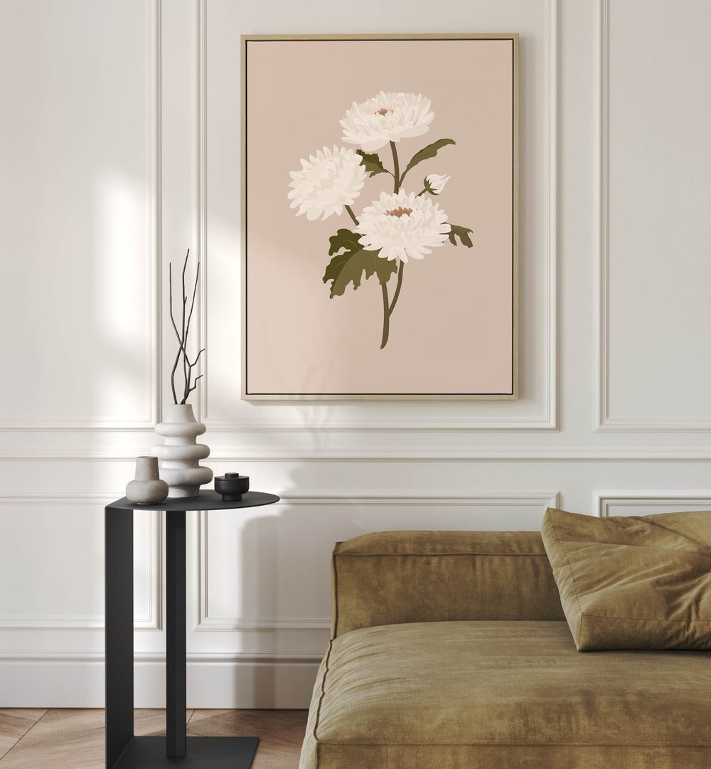 Elegant WHITE FLOWER I, FLORAL FLOWER PAINTINGS art print showcasing jasmine blooms, perfect for home decor.