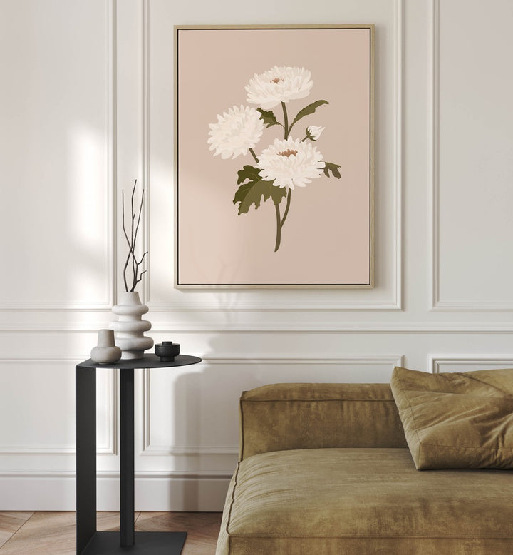Elegant WHITE FLOWER I, FLORAL FLOWER PAINTINGS art print showcasing jasmine blooms, perfect for home decor.
