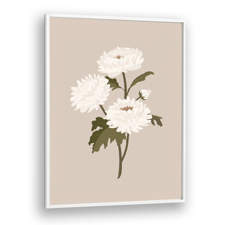 Elegant WHITE FLOWER I, FLORAL FLOWER PAINTINGS showcasing a stunning jasmine art print for tranquil home decor.