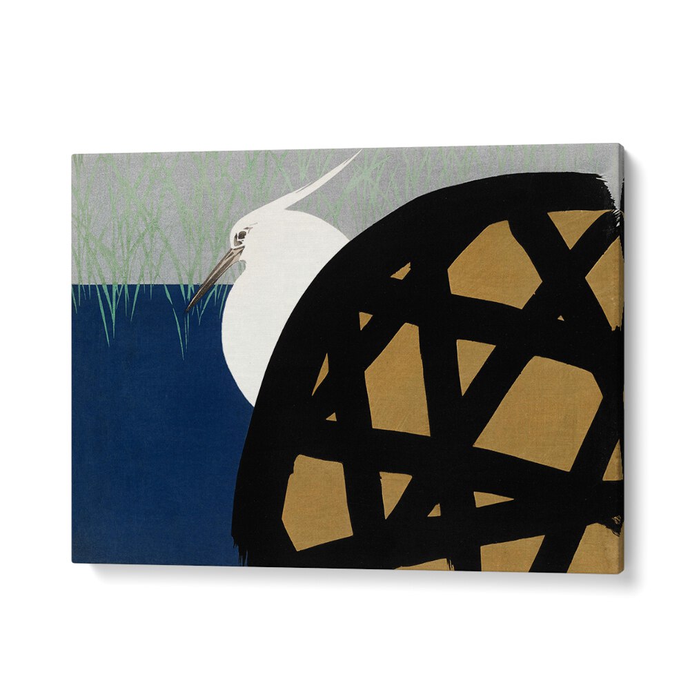 Captivating WHITE HERON (1909), JAPANESE PAINTINGS art print showcasing serene aesthetics and traditional beauty.