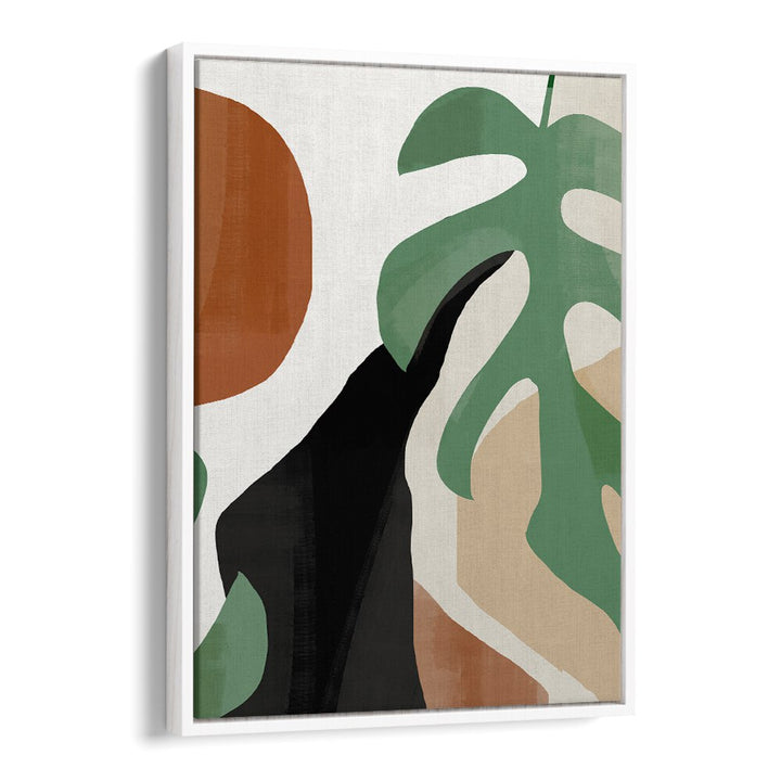 Stylish ABSTRACT TROPICAL LEAVES, BOHO ART PAINTINGS in earthy tones elevate your home decor for a serene space.