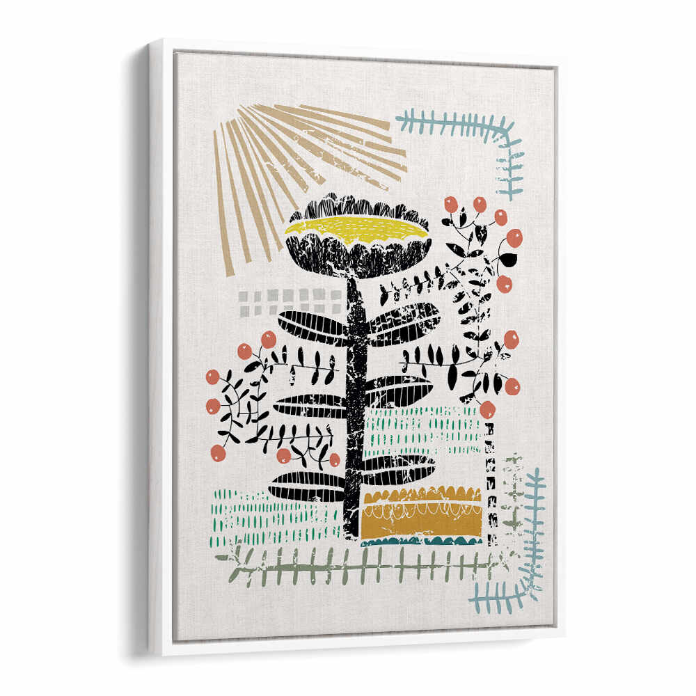 Vibrant BLOCK PRINT BOLD FLOWER, FLORAL FLOWER PAINTINGS enhance your space with abstract floral beauty.